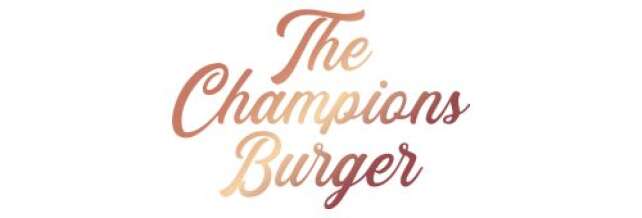 The Champions Burger als verschnörkelte schrift