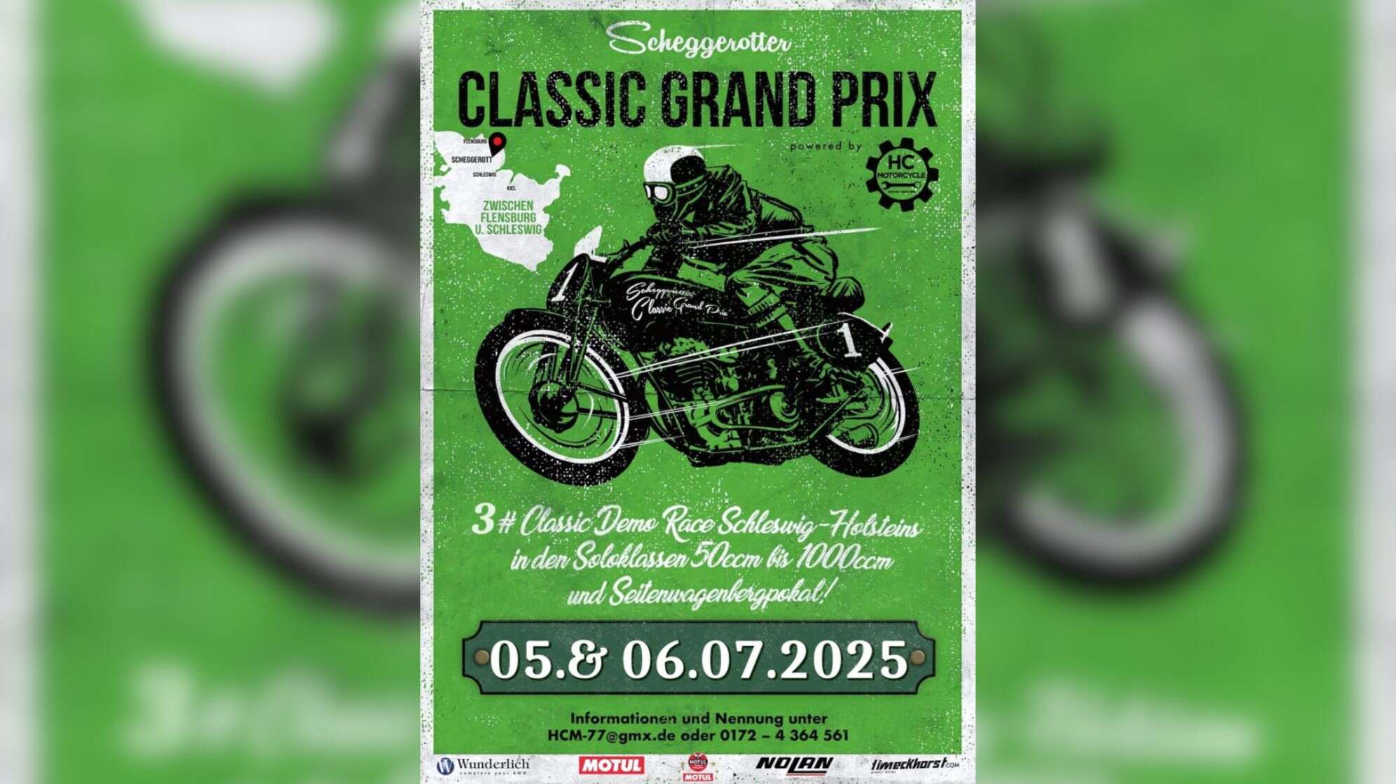 Das Plakat zum Classic Grand Prix in Scheggerott am 05.+06.07.2025