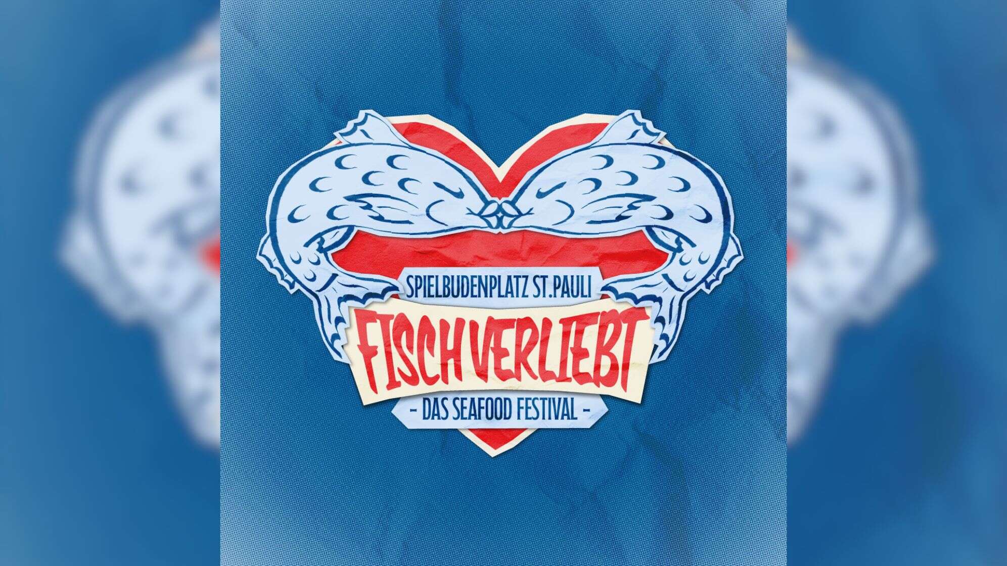 Das Logo vom Fischverliebt Seafood Festival, das 2025 vom 02. bis zum 04. Mai auf dem Spielbudenplatz stattfindet