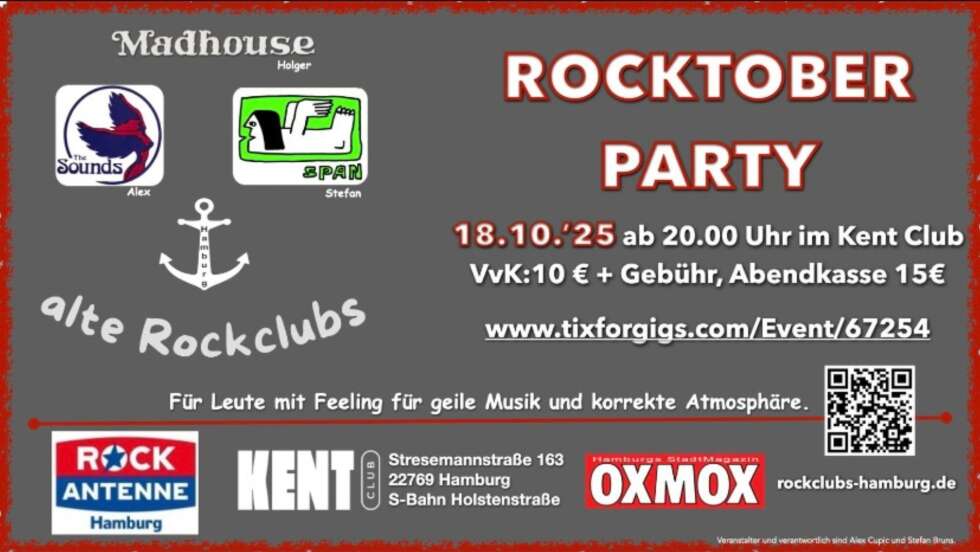 Rocktober Hamburg: Party im Kent Club Neue Flora