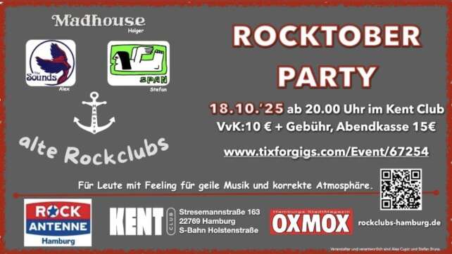 18.10.2025: Rocktoberparty im Kent Club