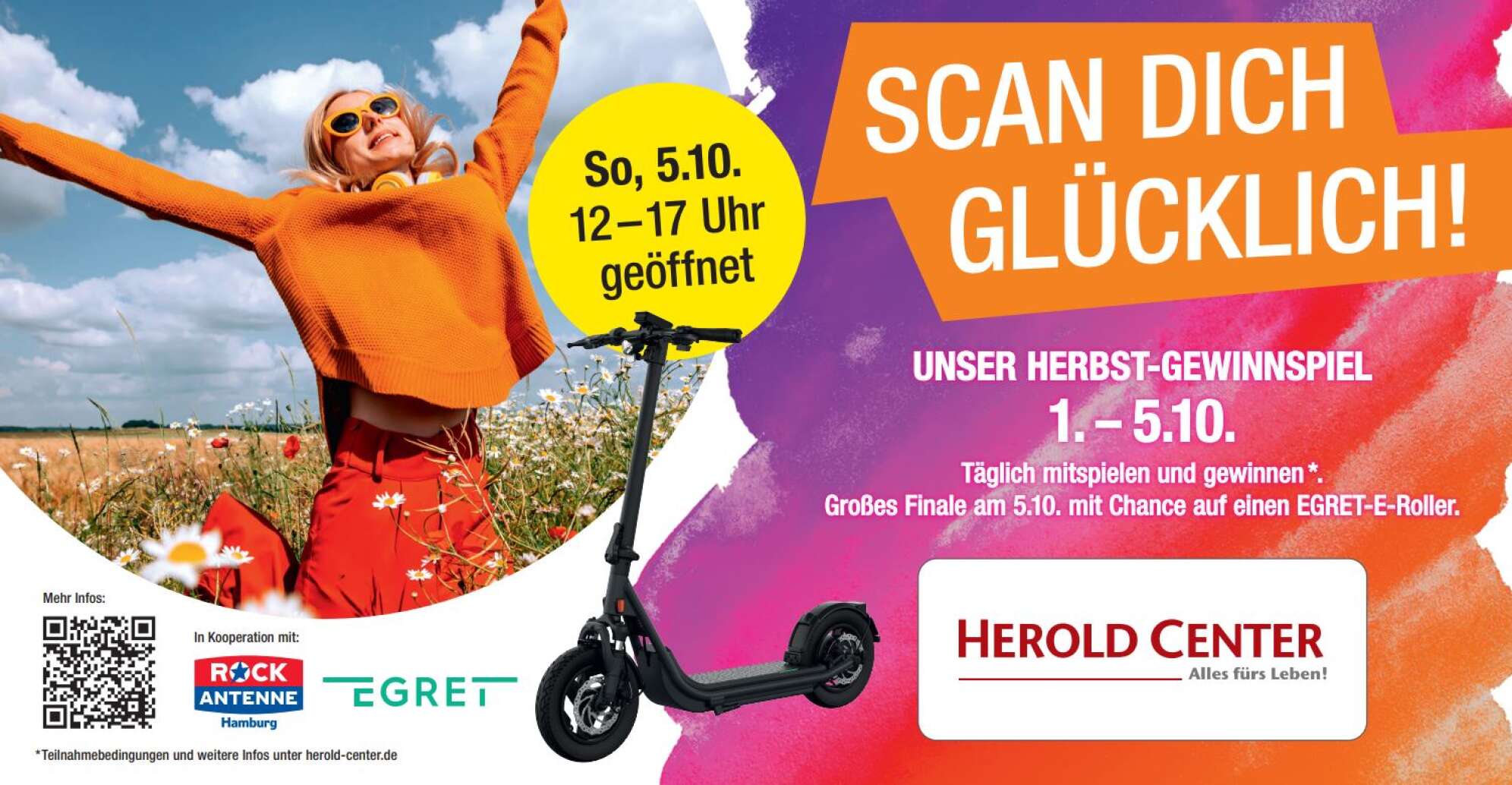 Scan dich glücklich Herold Center vom 01. bis zum 05. Oktober 2025