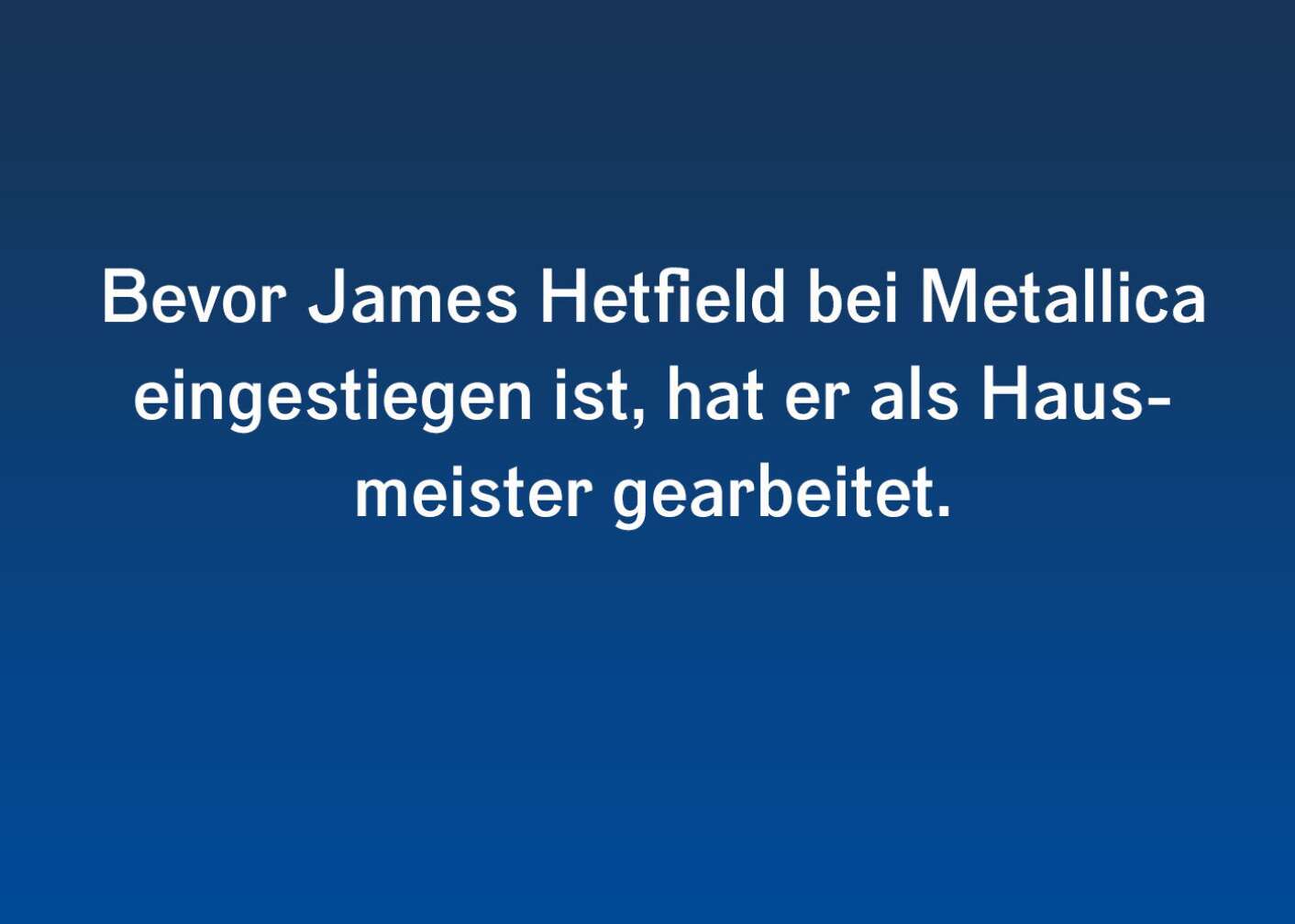 10 Fakten über James Hetfield