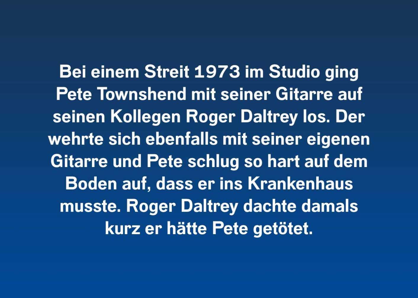 Pete Townshend-Fakten