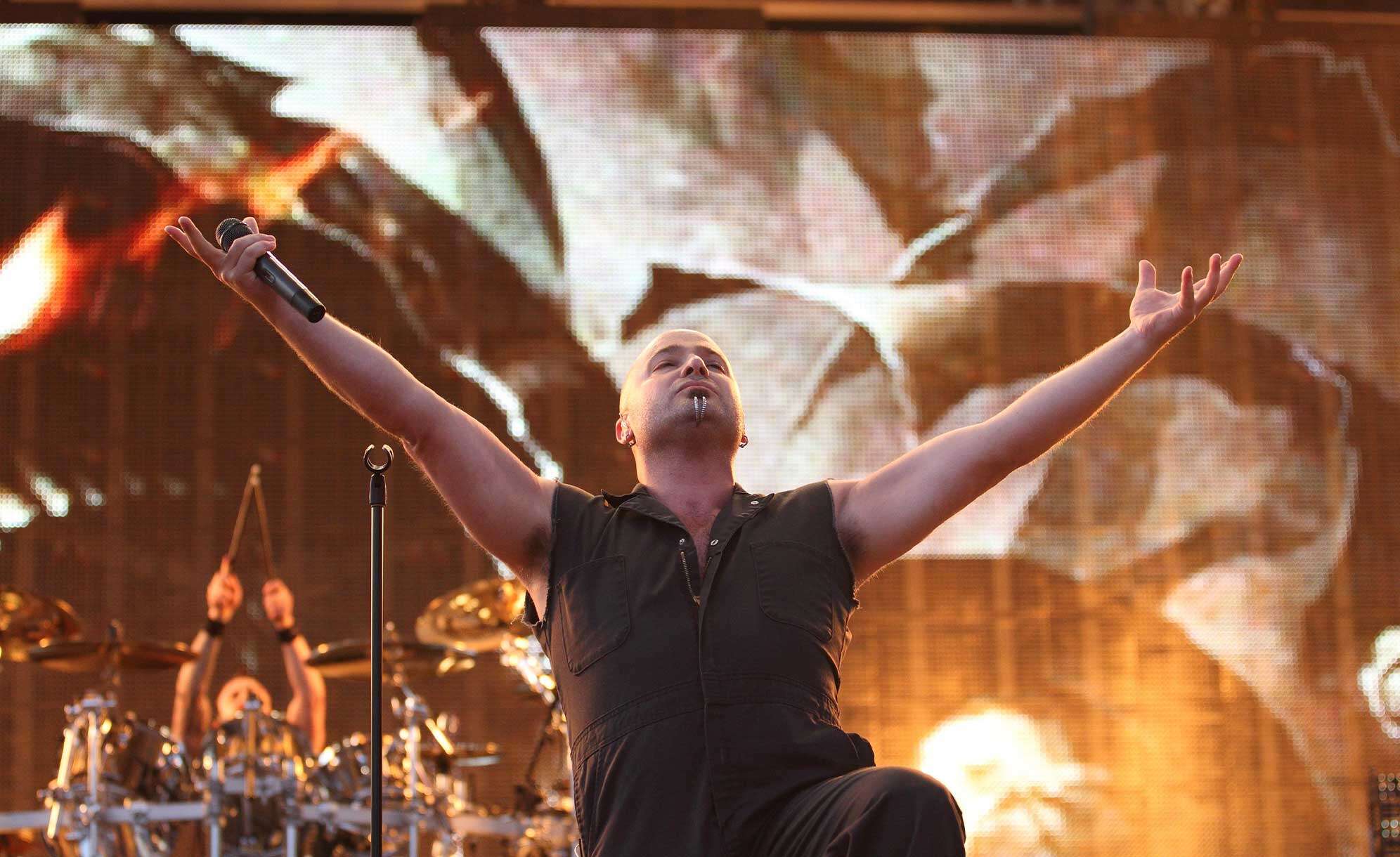 Foto von David Draiman von der Band Disturbed