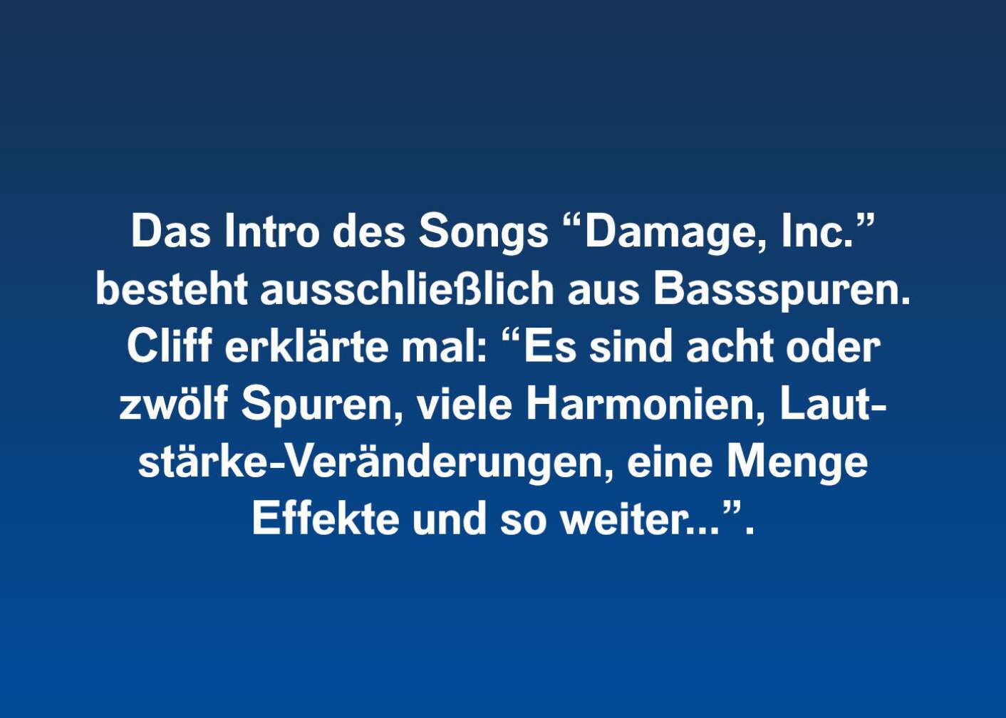 Fakten über Cliff Burton