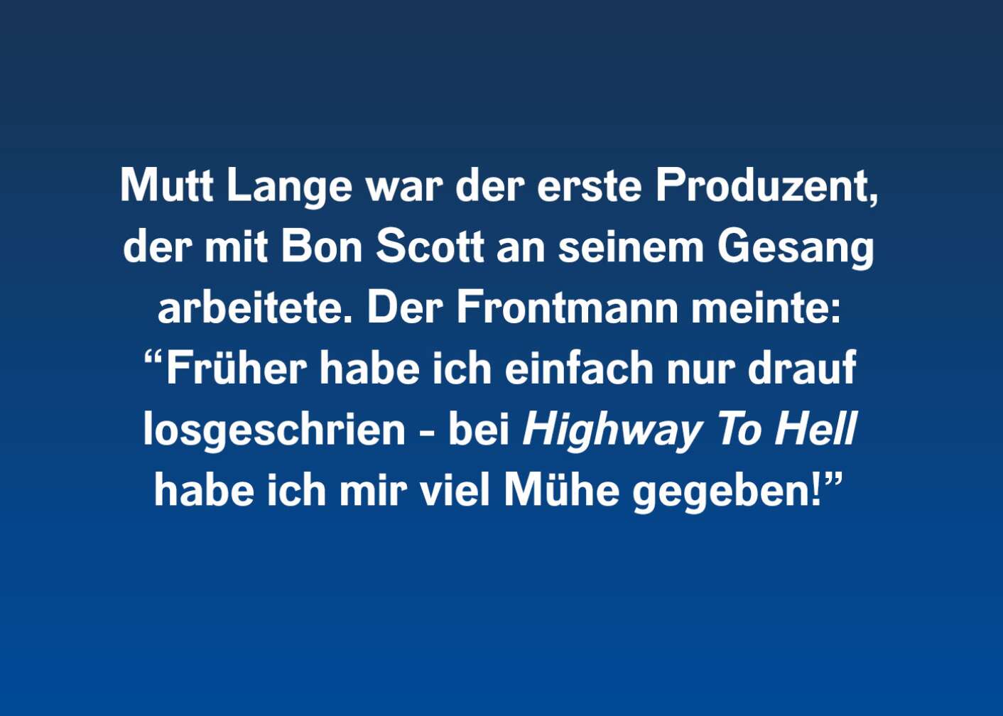 10 Fakten über Highway To Hell (5)