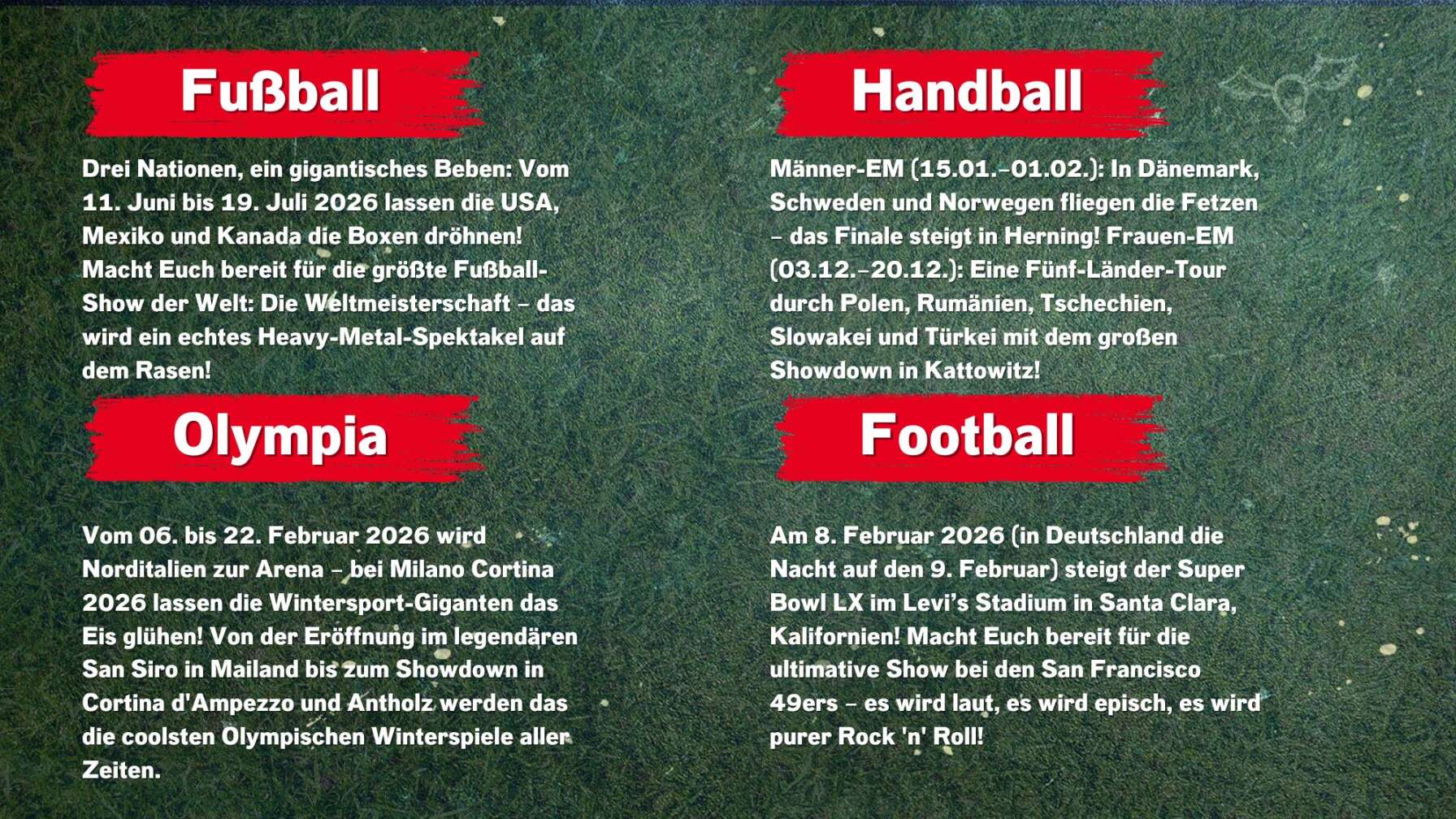 Sporthighlights 2026