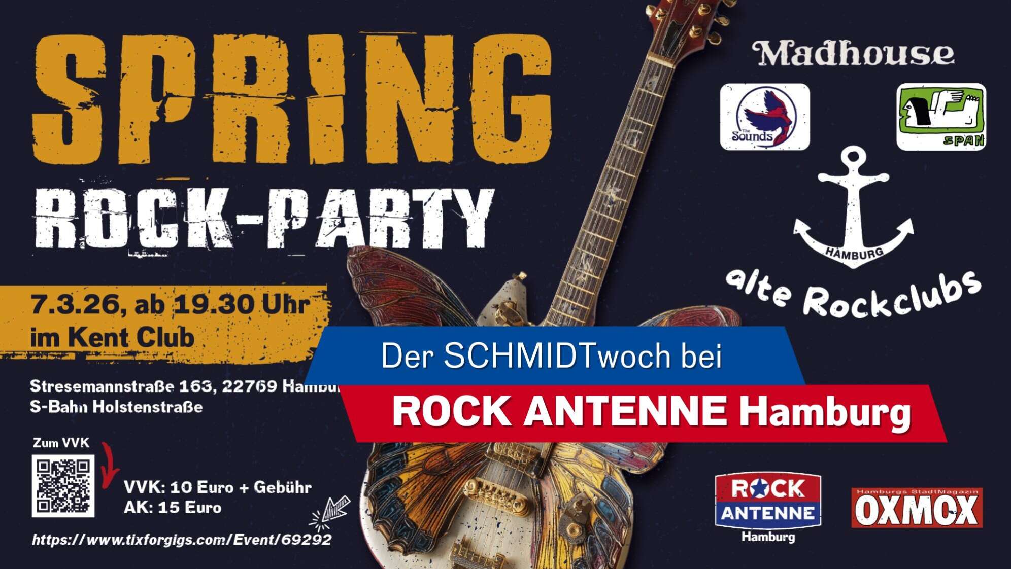 Die Spring Rock Party im Kent Club beim SCHMIDTwoch am 04. März 2026