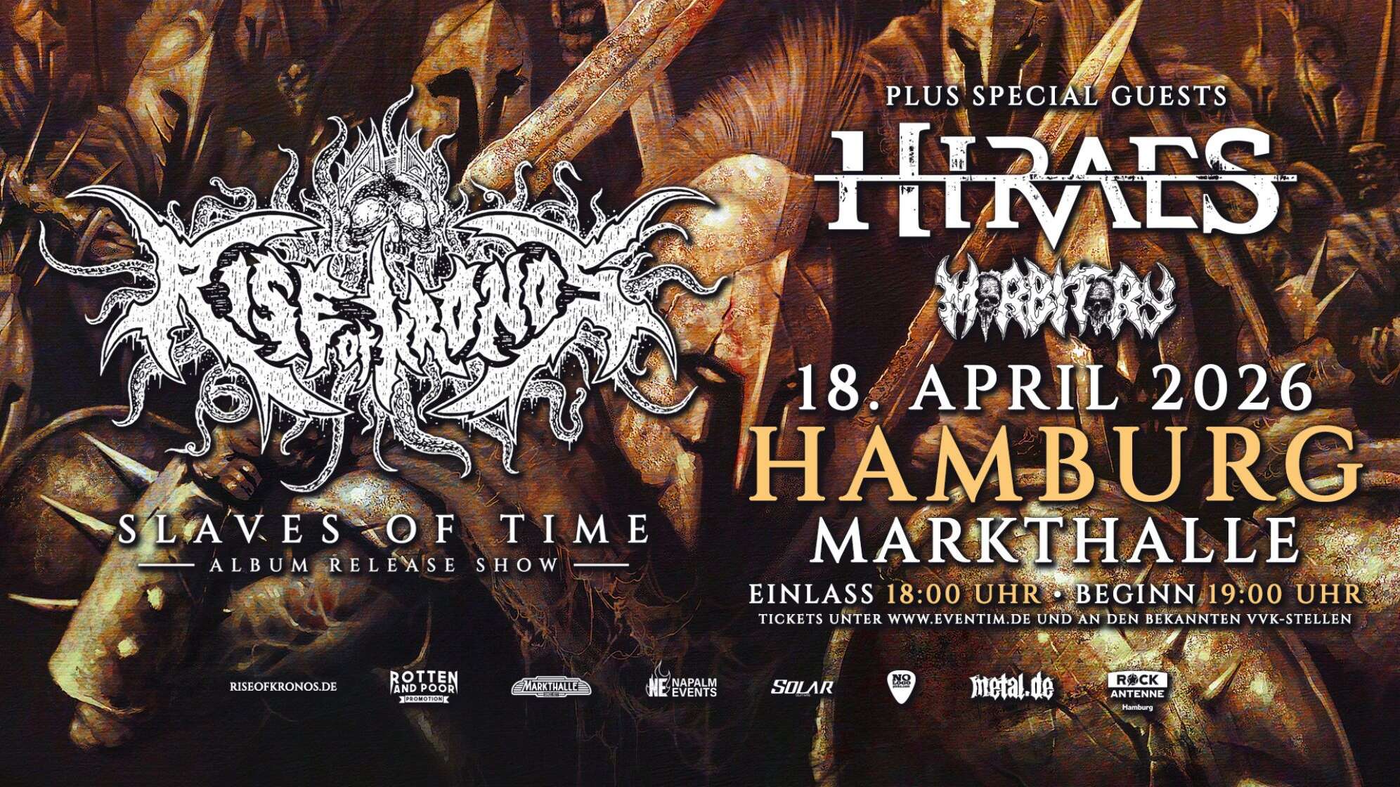 Rise of Kronos 18.04.2026 Hamburg Markthalle