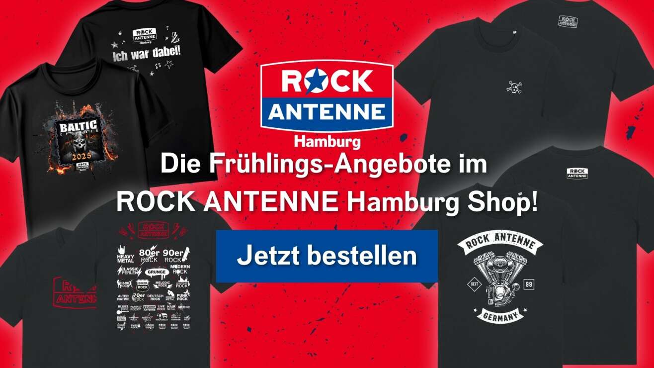 ROCK ANTENNE Hamburg T-Shirts: Jetzt zum Frühlings-Rabatt sichern!
