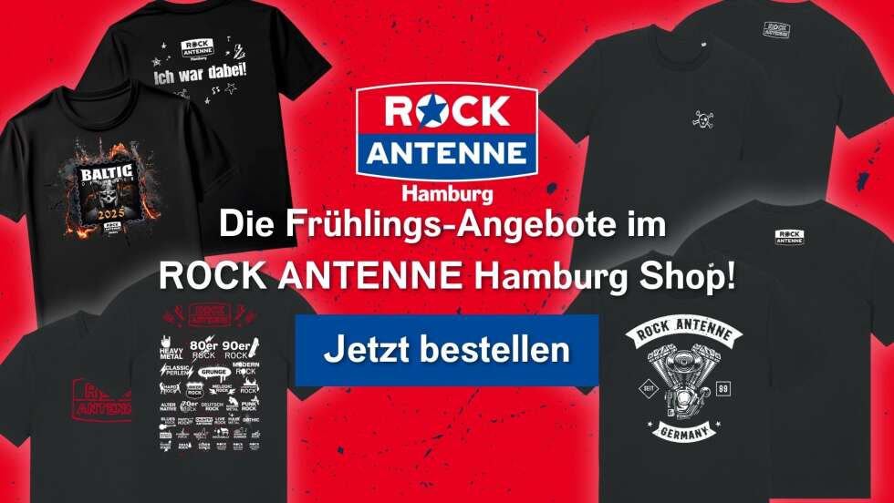 ROCK ANTENNE Hamburg T-Shirts: Jetzt zum Frühlings-Rabatt sichern!