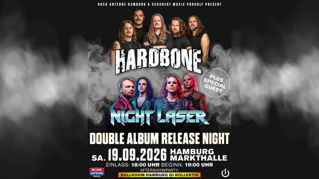 Neu im ROCK ANTENNE Hamburg Konzertkalender: Hardbone + Lasernight und viele mehr!