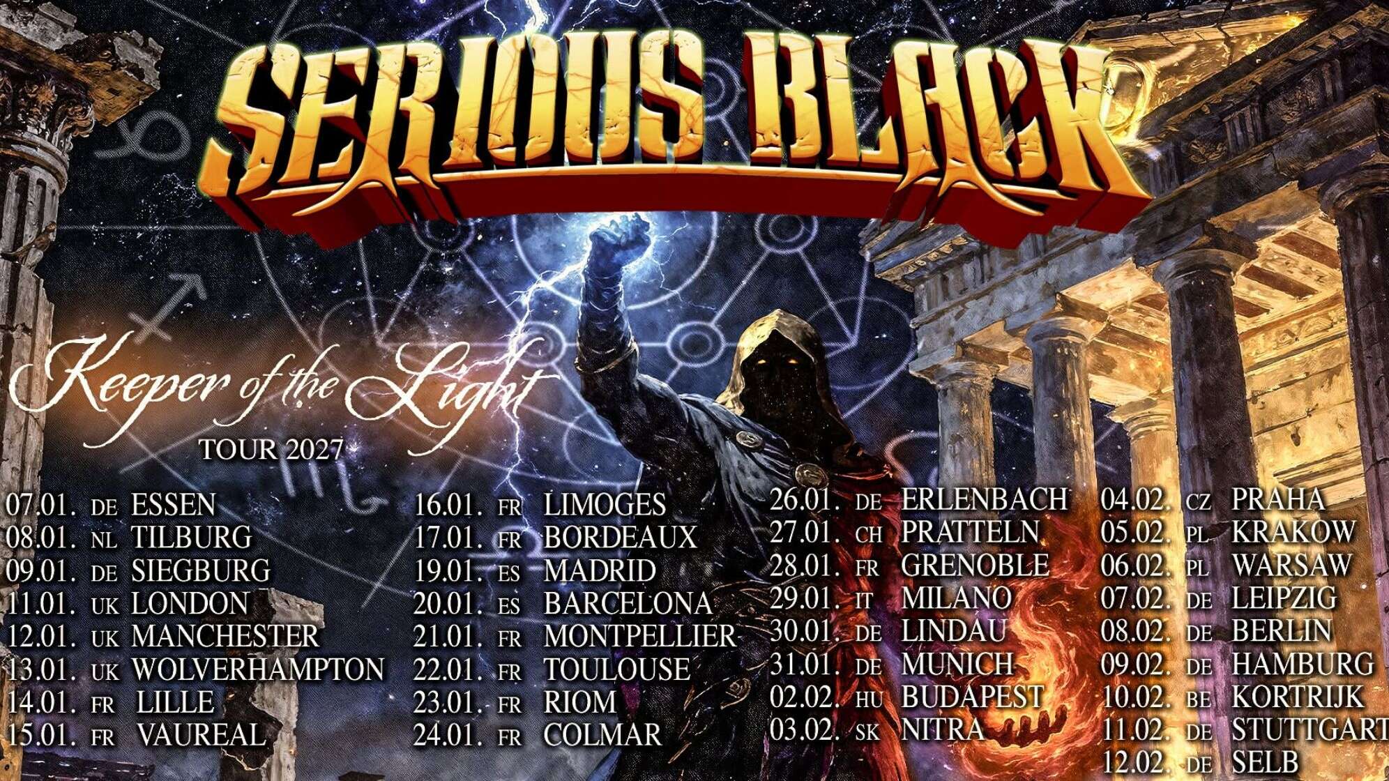Tourplakat von Serious Black