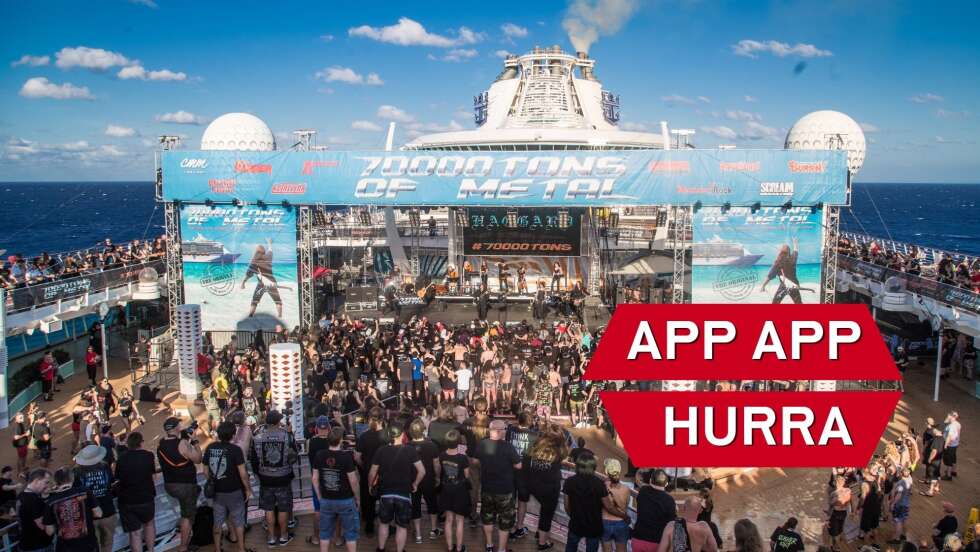 Mit der ROCK ANTENNE Hamburg App zur 70000 Tons of Metal-Kreuzfahrt 2027!