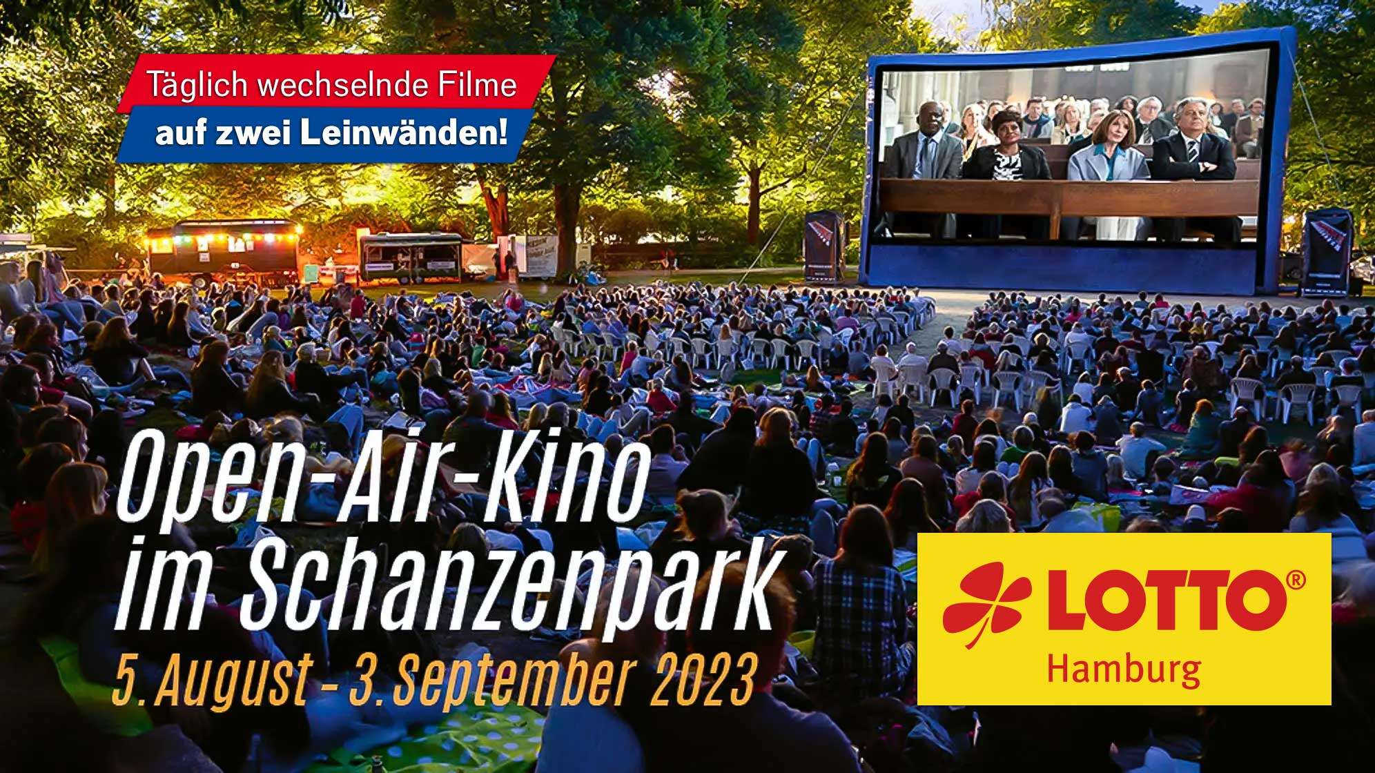 Das Publikum beim LOTTO Hamburg Open-Air-Schanzenkino.