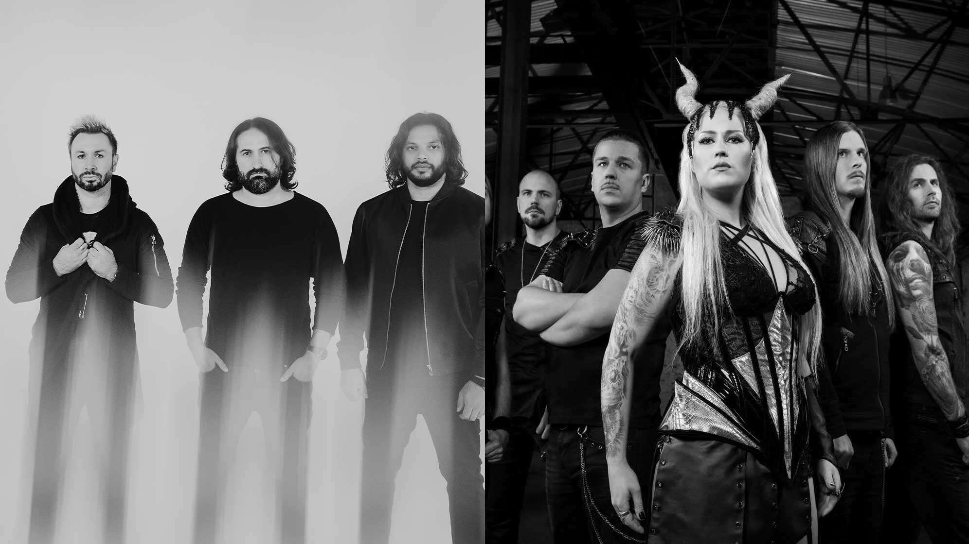 Bandfotos der Bands Periphery und Battle Beast