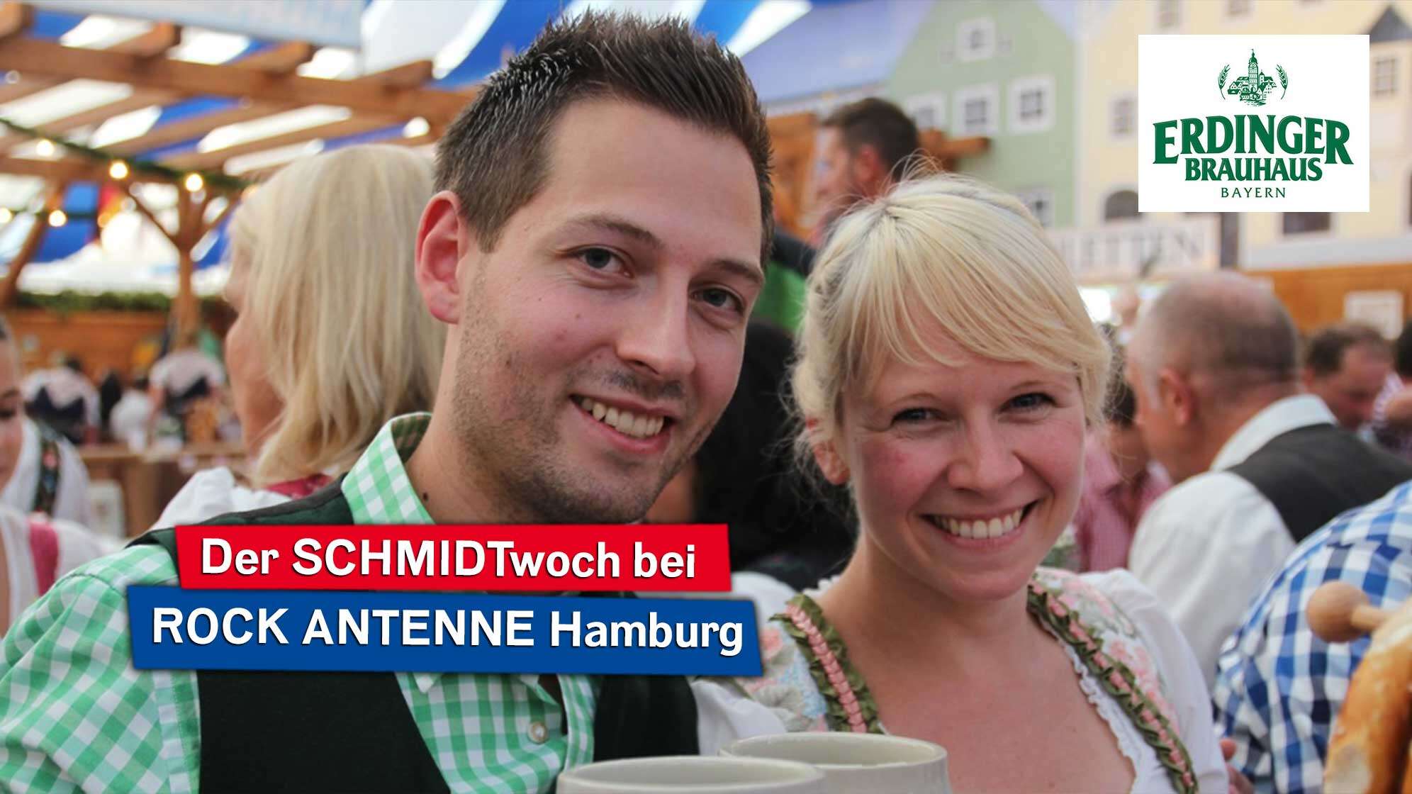 Zwei Gäste auf dem Hamburger Oktoberfest