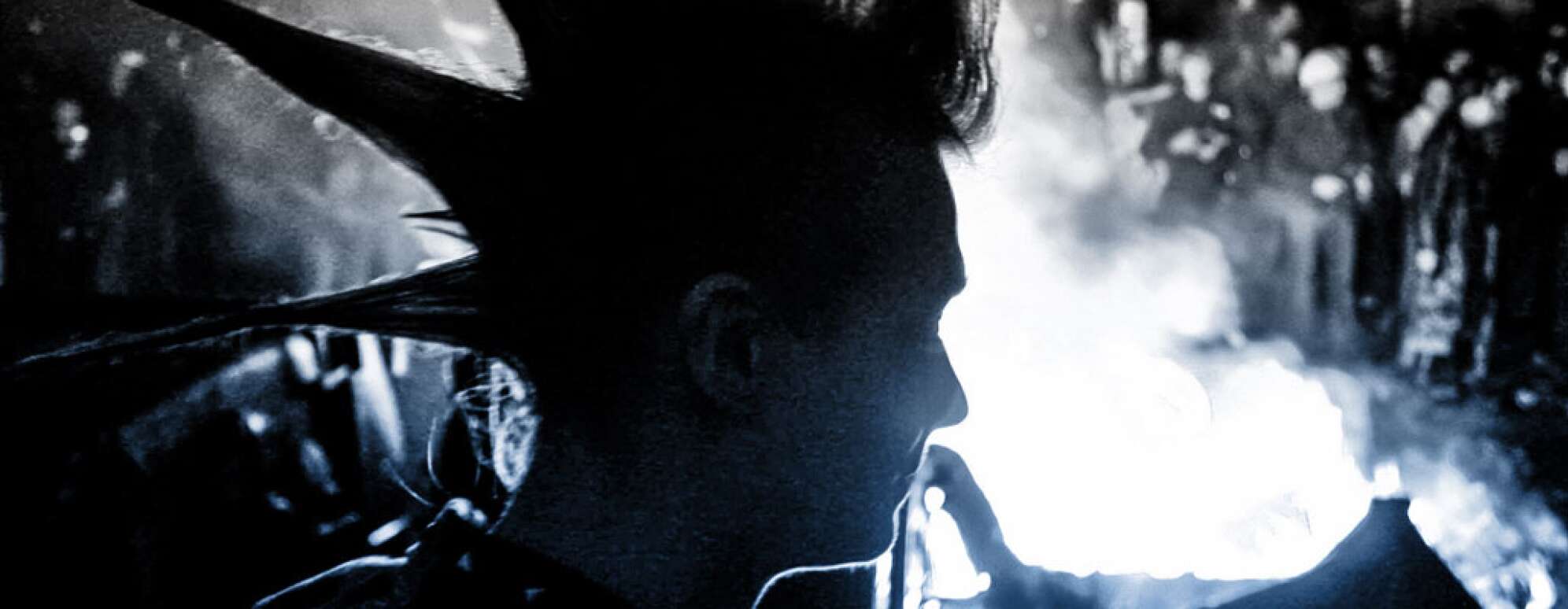 Punkrocker auf einem Konzert im Profil