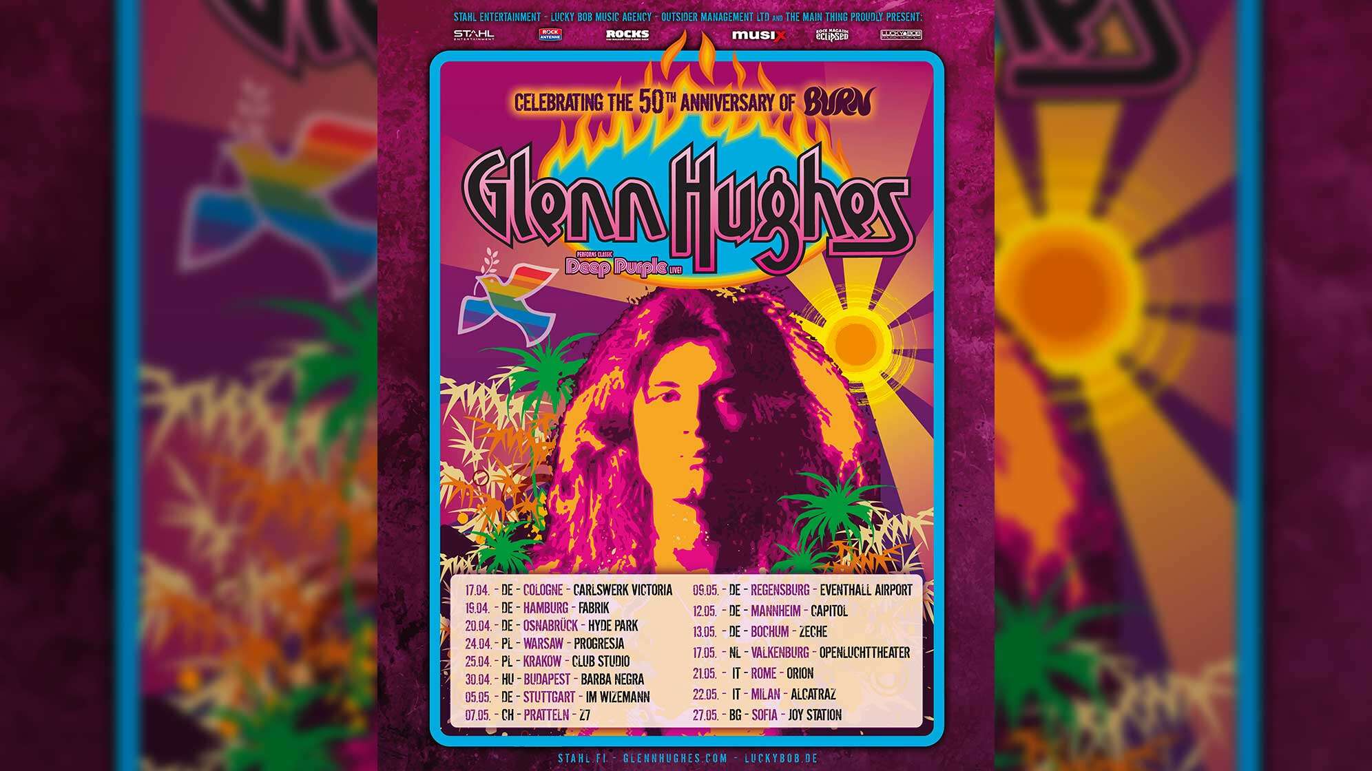 Das Tourplakat von Glenn Hughes