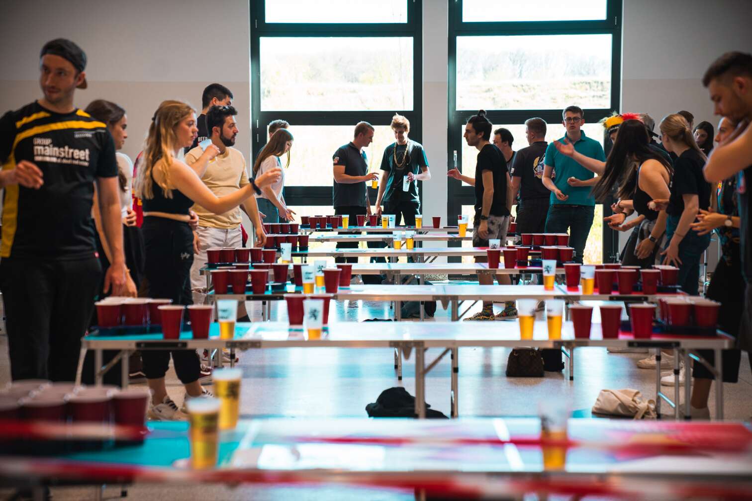 Ein Foto einer Veranstaltung der Beer Pong Bundesliga