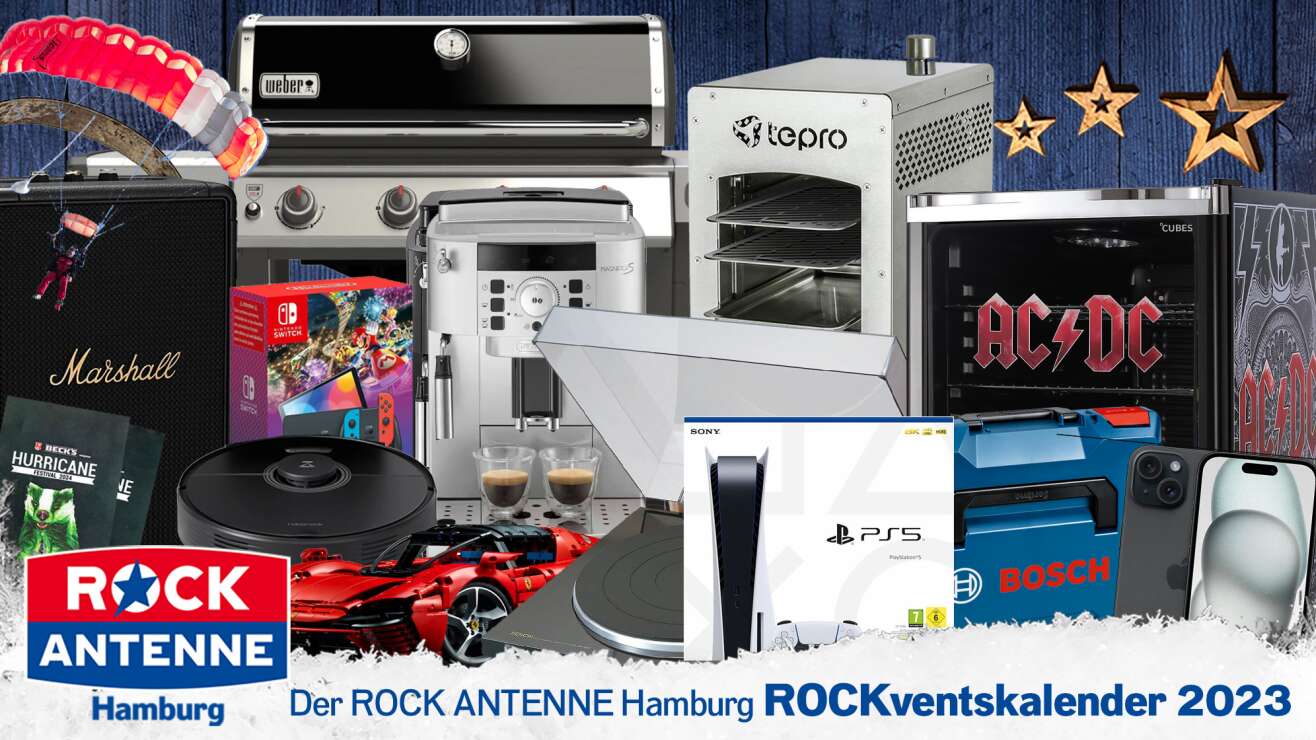 Der Original ROCK ANTENNE Hamburg ROCKventskalender 2023: Täglich Geschenke sichern!