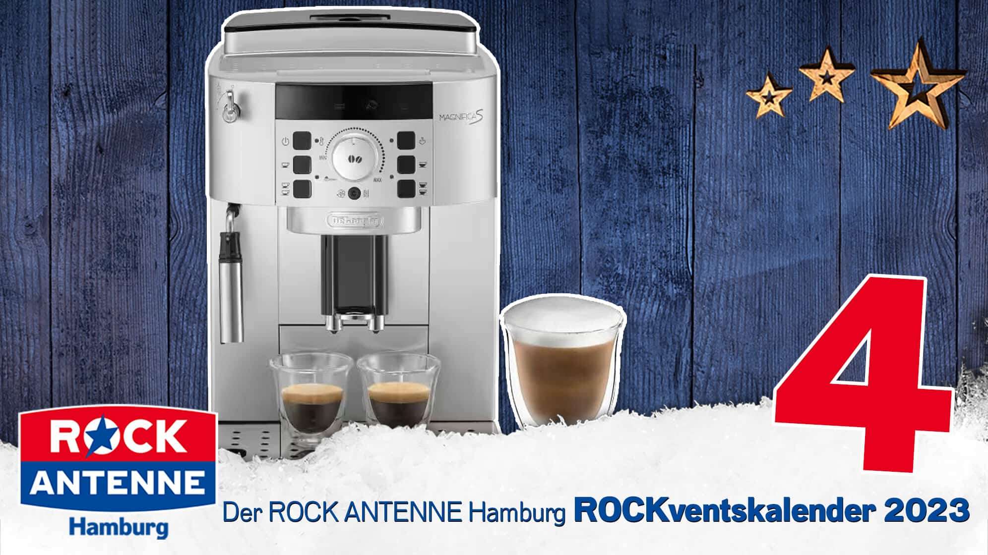 ROCK ANTENNE Hamburg ROCKventskalender Türchen 4: Ein Kaffeevollautomat von Delonghi