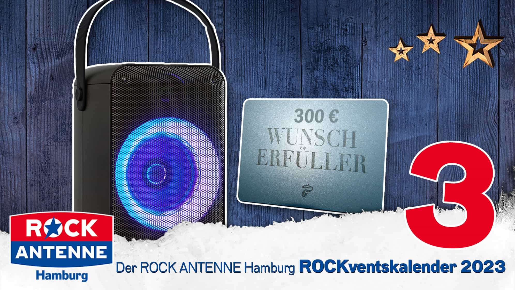 ROCK ANTENNE Hamburg ROCKventskalender 2023 Türchen 3: Tchibo Geschenkkarte im Wert von 300 Euro