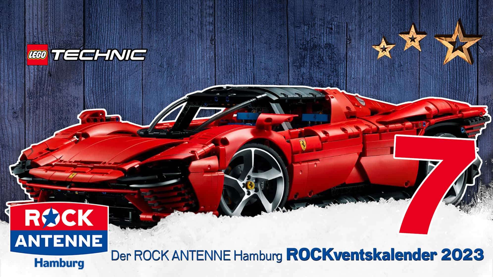ROCK ANTENNE Hamburg ROCKventskalender Türchen 7: Ein Modell Ferrari der LEGO Technik Reihe