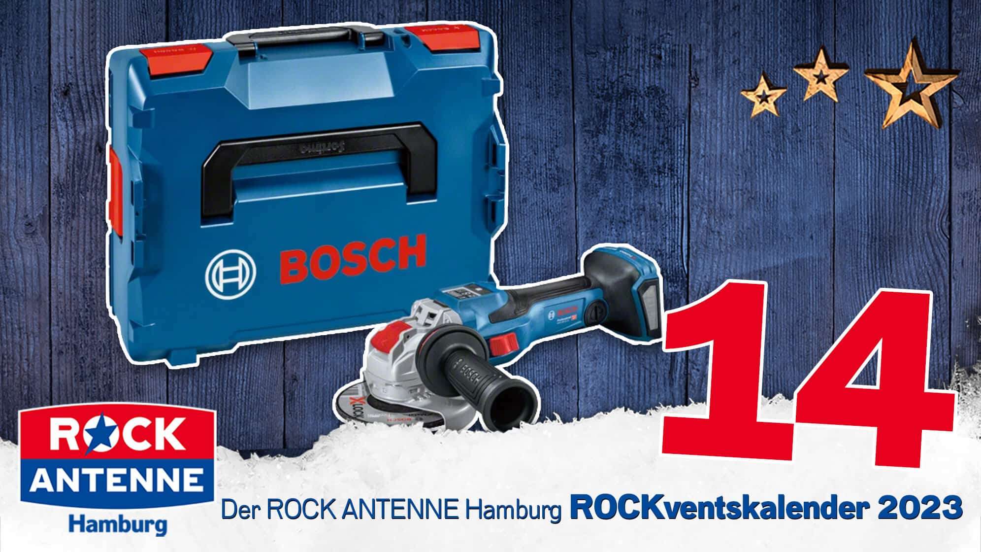 ROCK ANTENNE Hamburg ROCKventskalender Türchen 14: BOSCH Professional Winkelschleifer Werkzeug Set