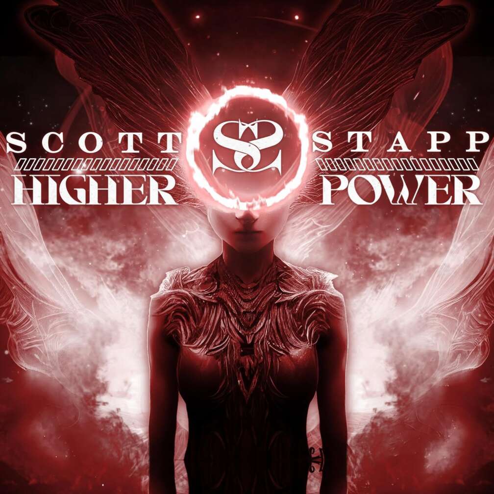 Das Cover von "Higher Power" mit einem Menschen mit Flügeln, abstrakt