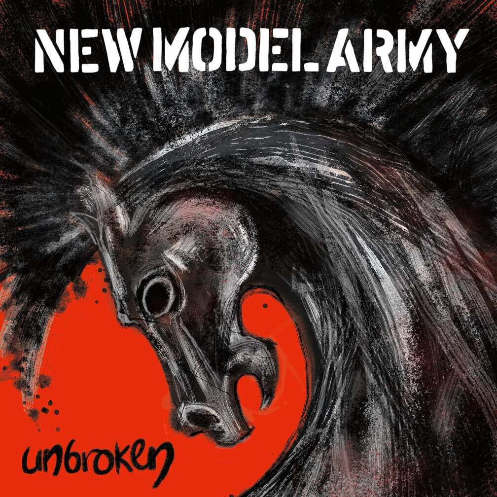 Das Cover von "Unbroken" mit einem gemalten Pferd