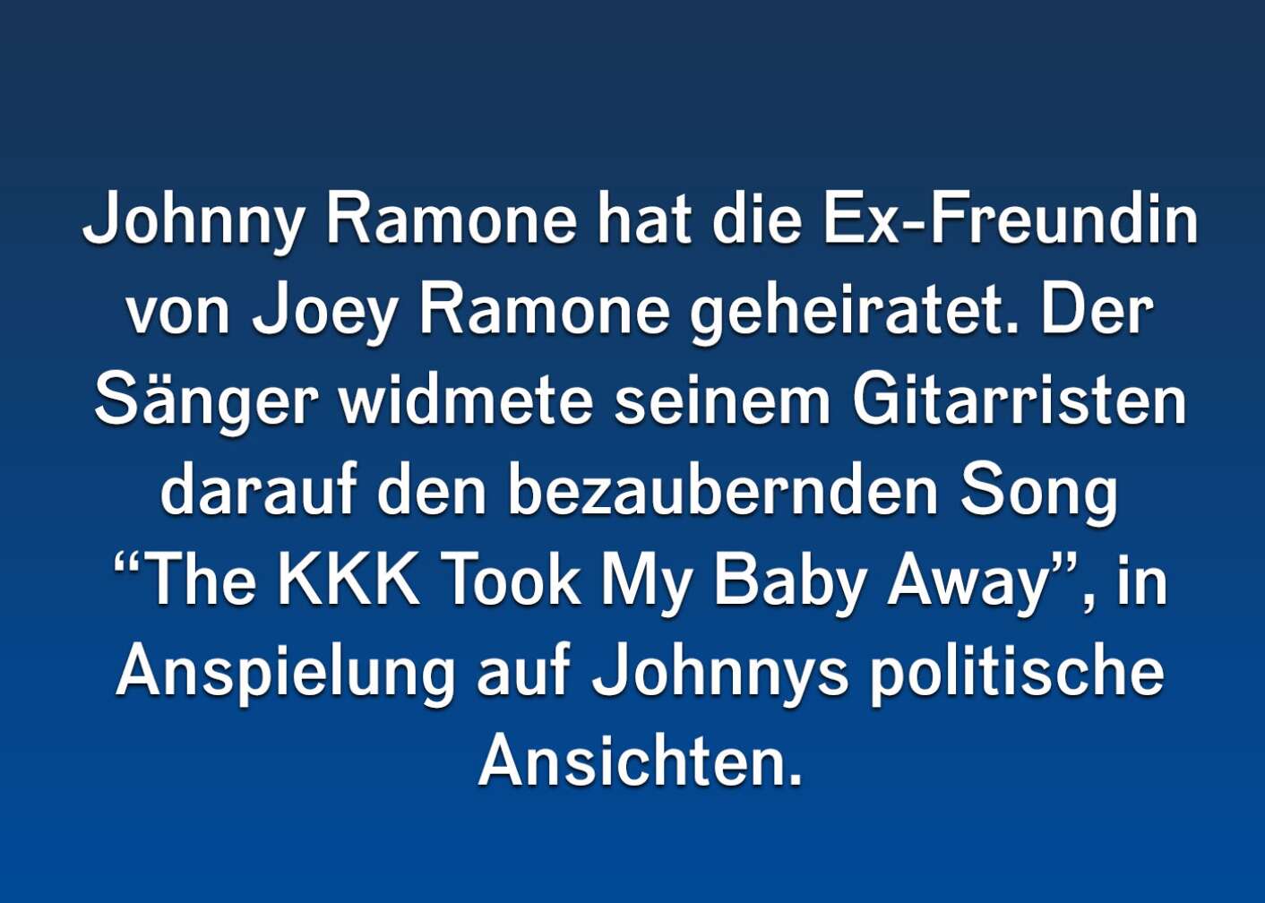 Ramones Facts