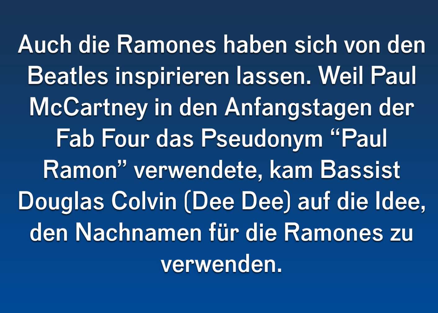 Ramones Facts