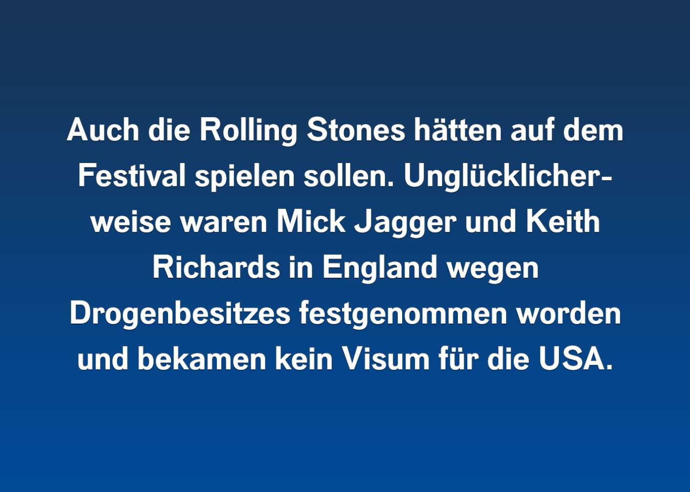 Fakt übers Monterey Pop als Fließtext