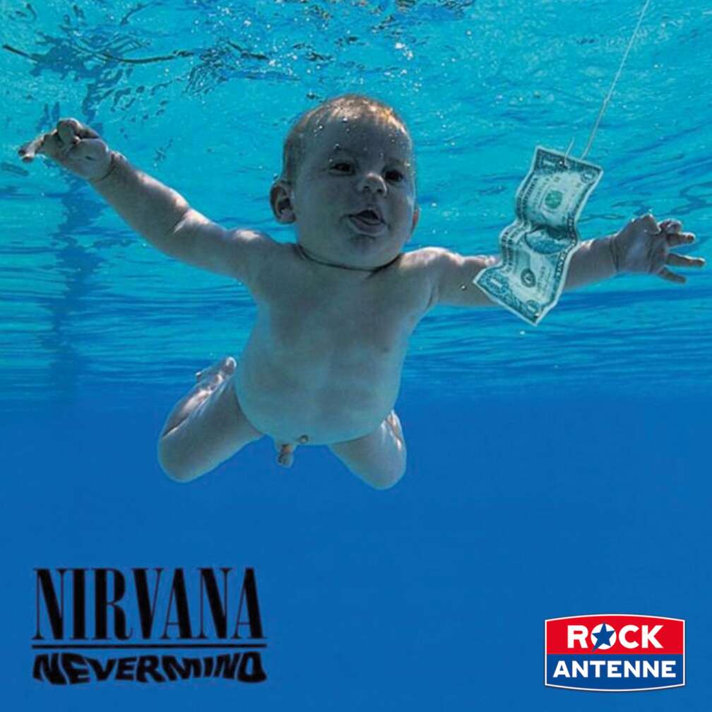 Nirvana Cover Kind im Wasser