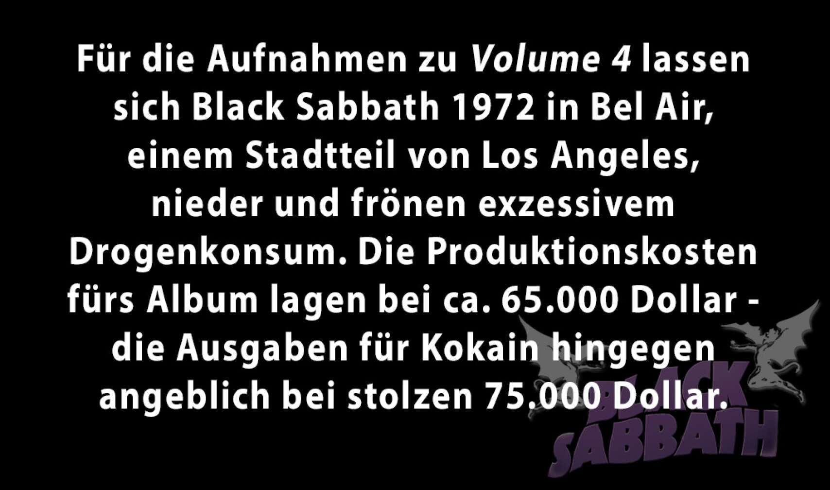 Black Sabbath in Zahlen