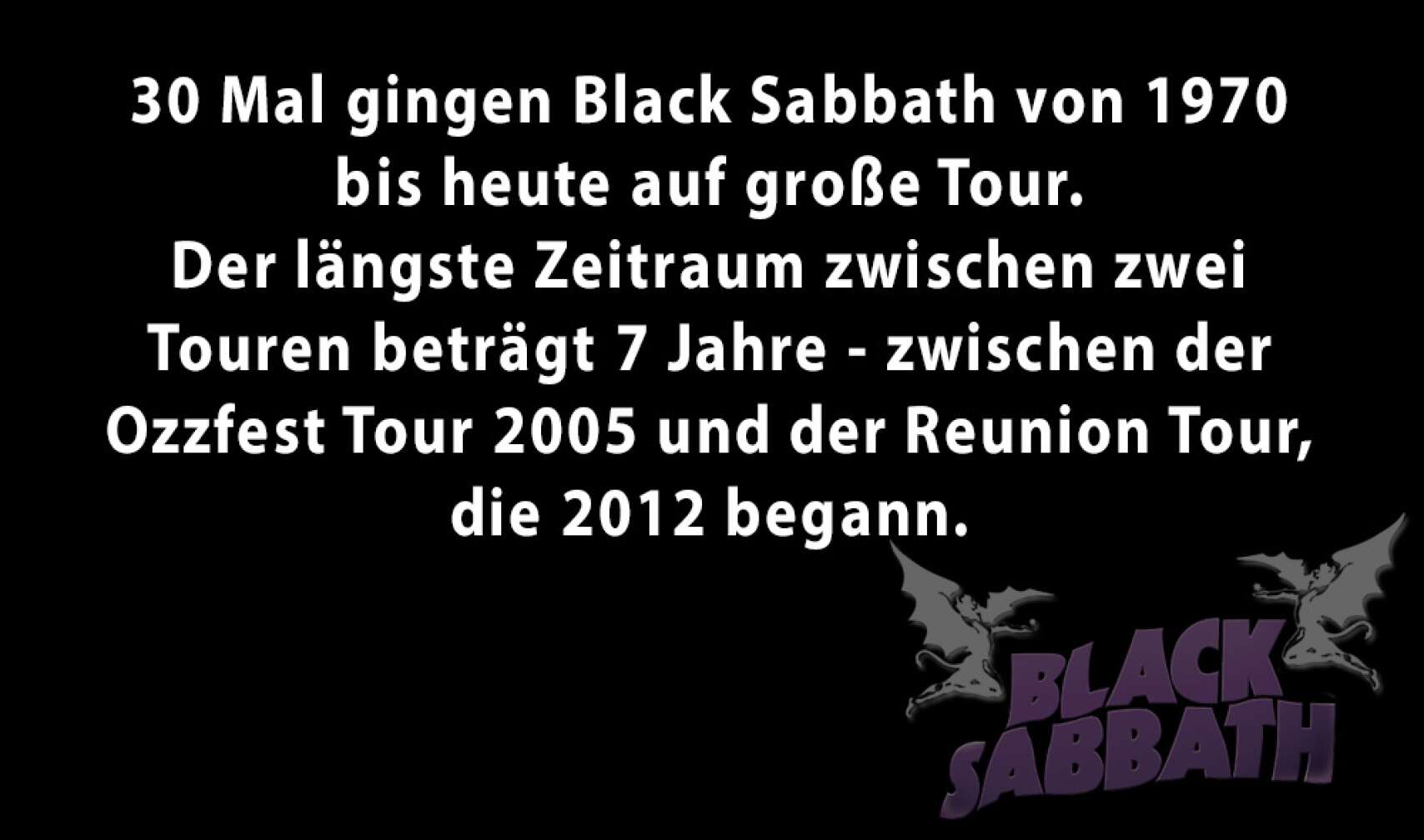 Black Sabbath in Zahlen