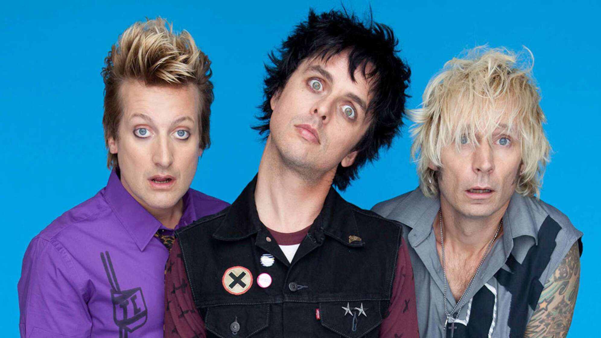 Green Day als 80er Jahre verkleidet